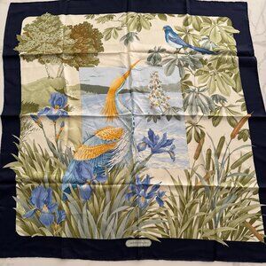 Salvatore Ferragamo Silk Scarf Marshland Print w/ Box